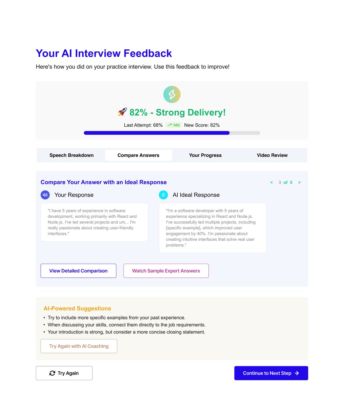 Compare your answer to an ideal response