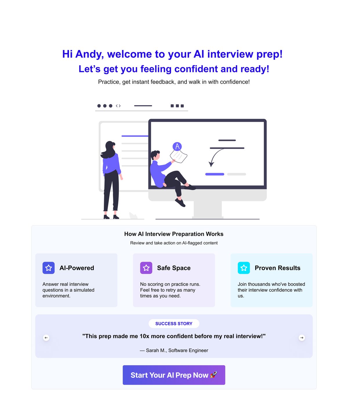 Onboarding, welcome and how prep works