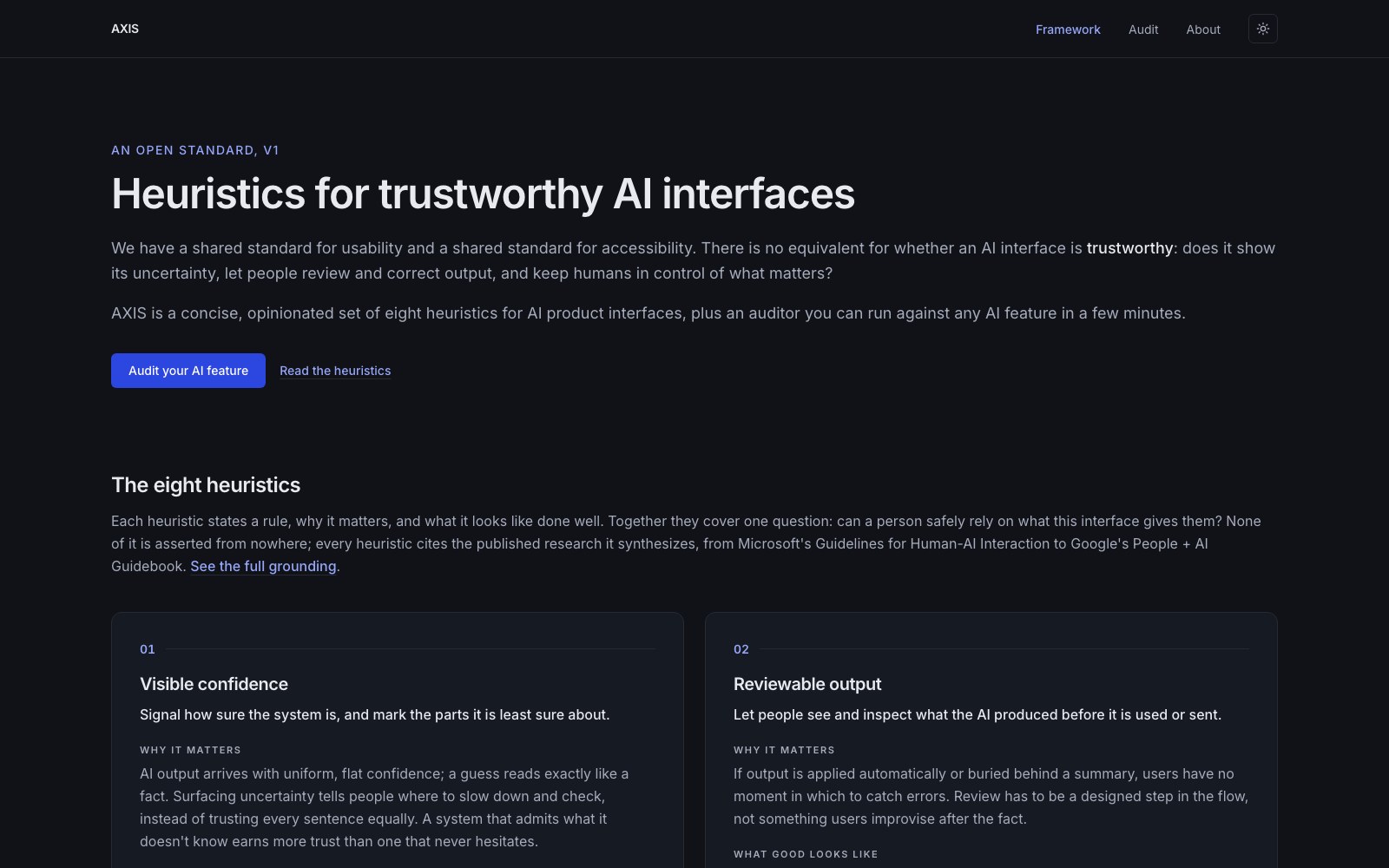 AXIS — AI eXperience Integrity Standards