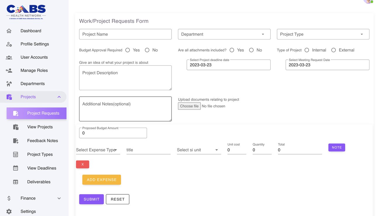 CABSPM project request form