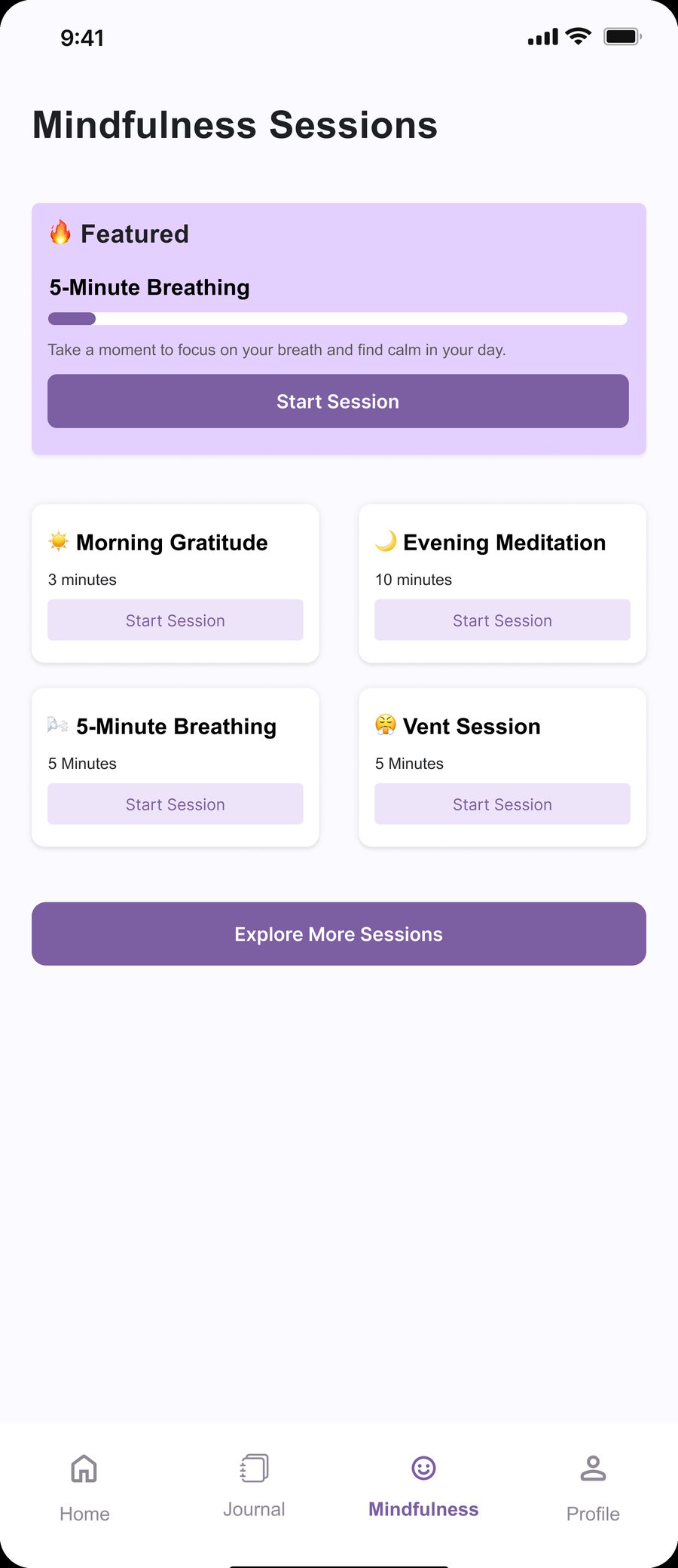 EmoSync mindfulness sessions