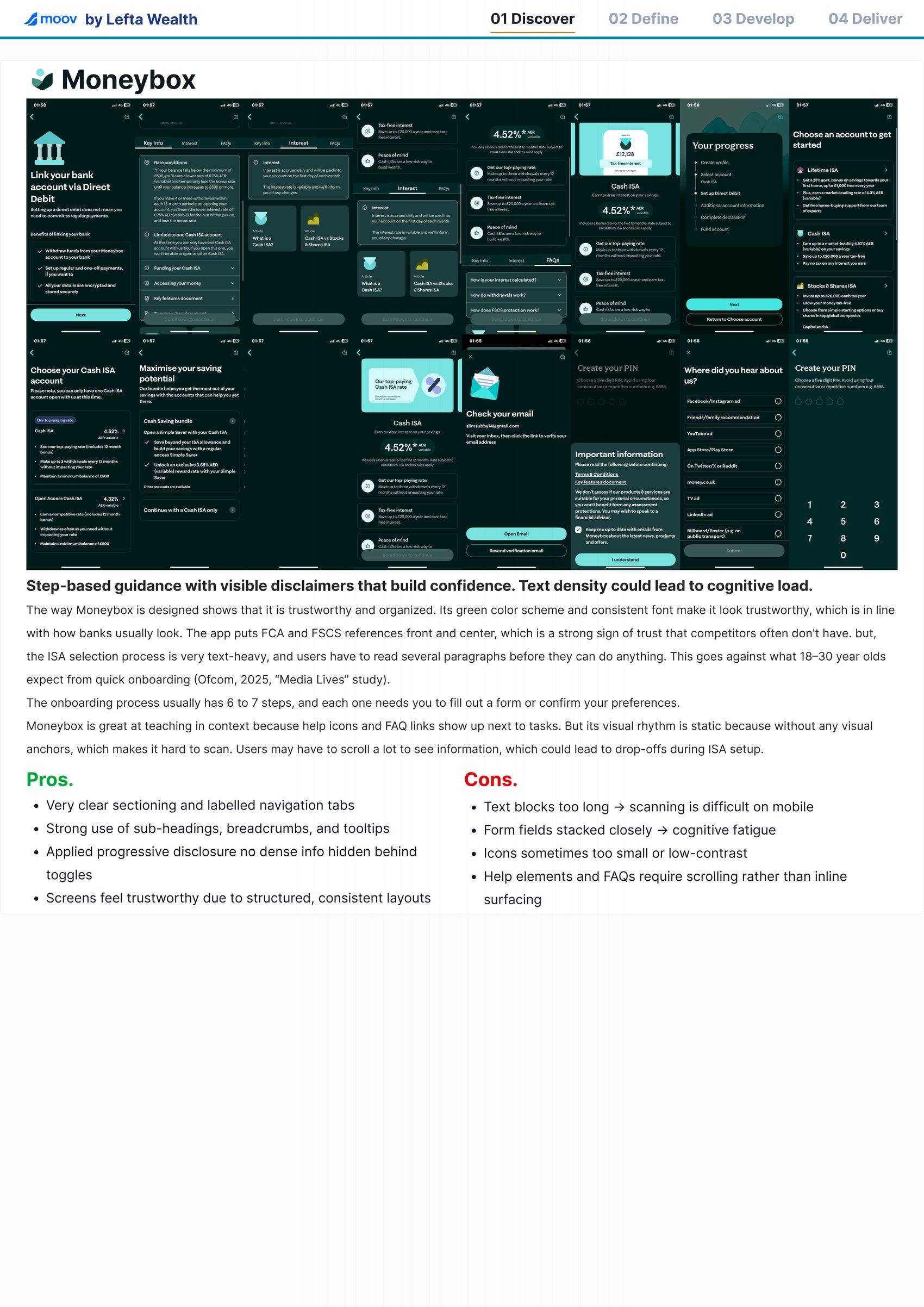 Moneybox heuristic evaluation