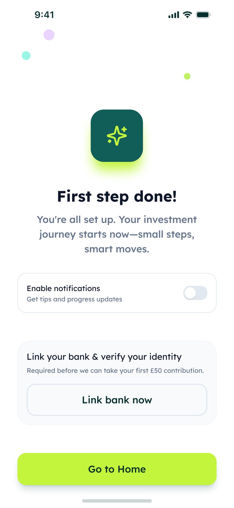 First step done