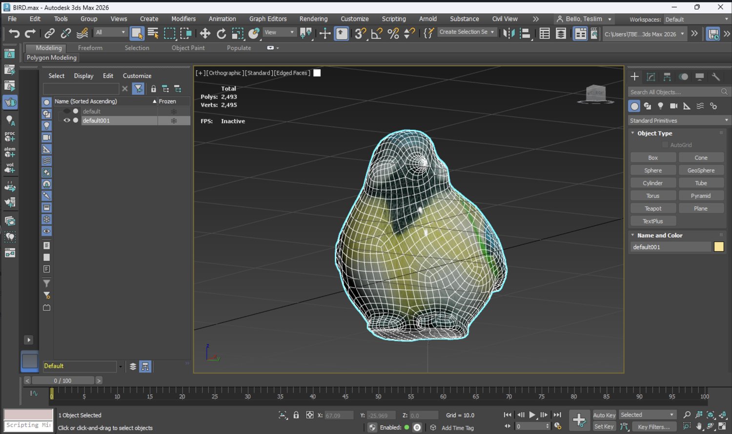 Retopologised mesh in 3ds Max
