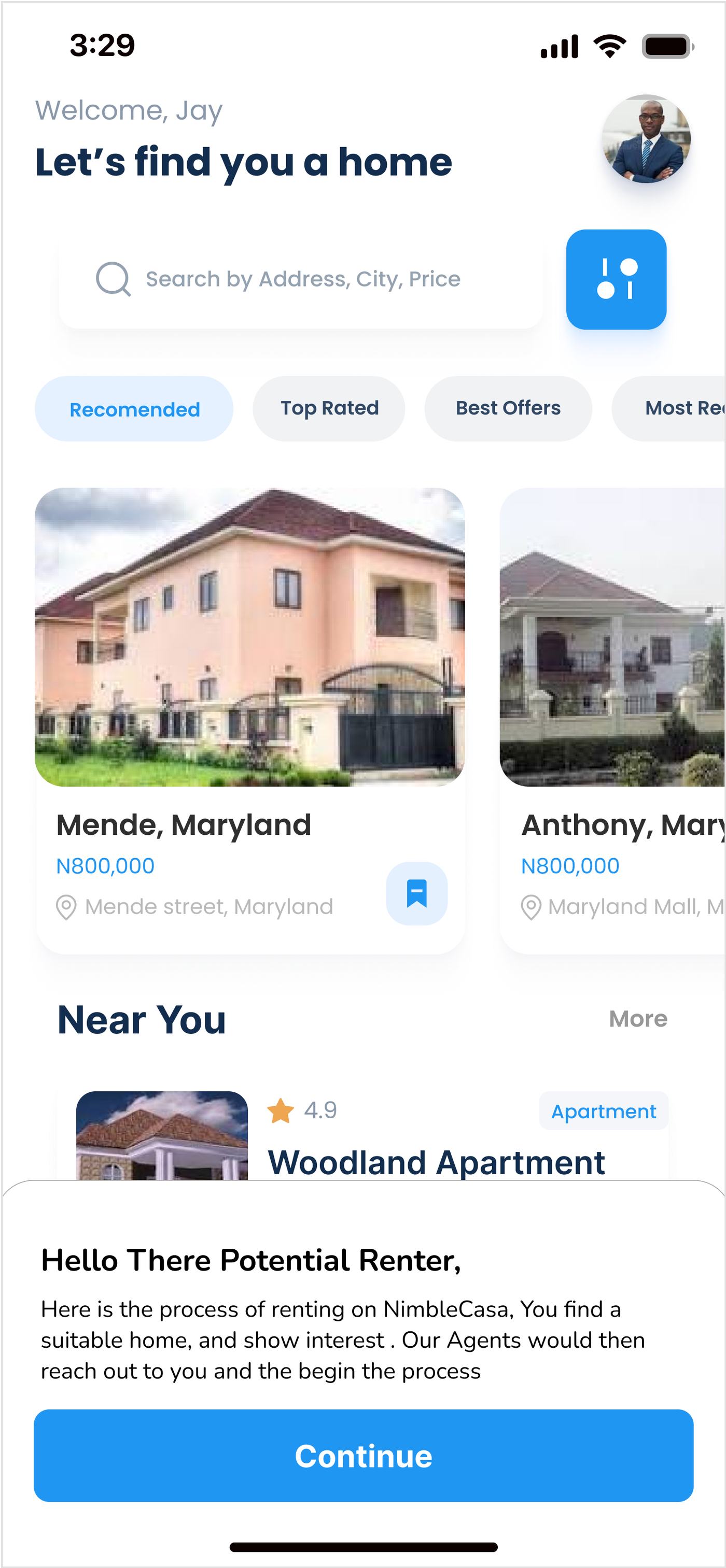 RentEasy renter welcome
