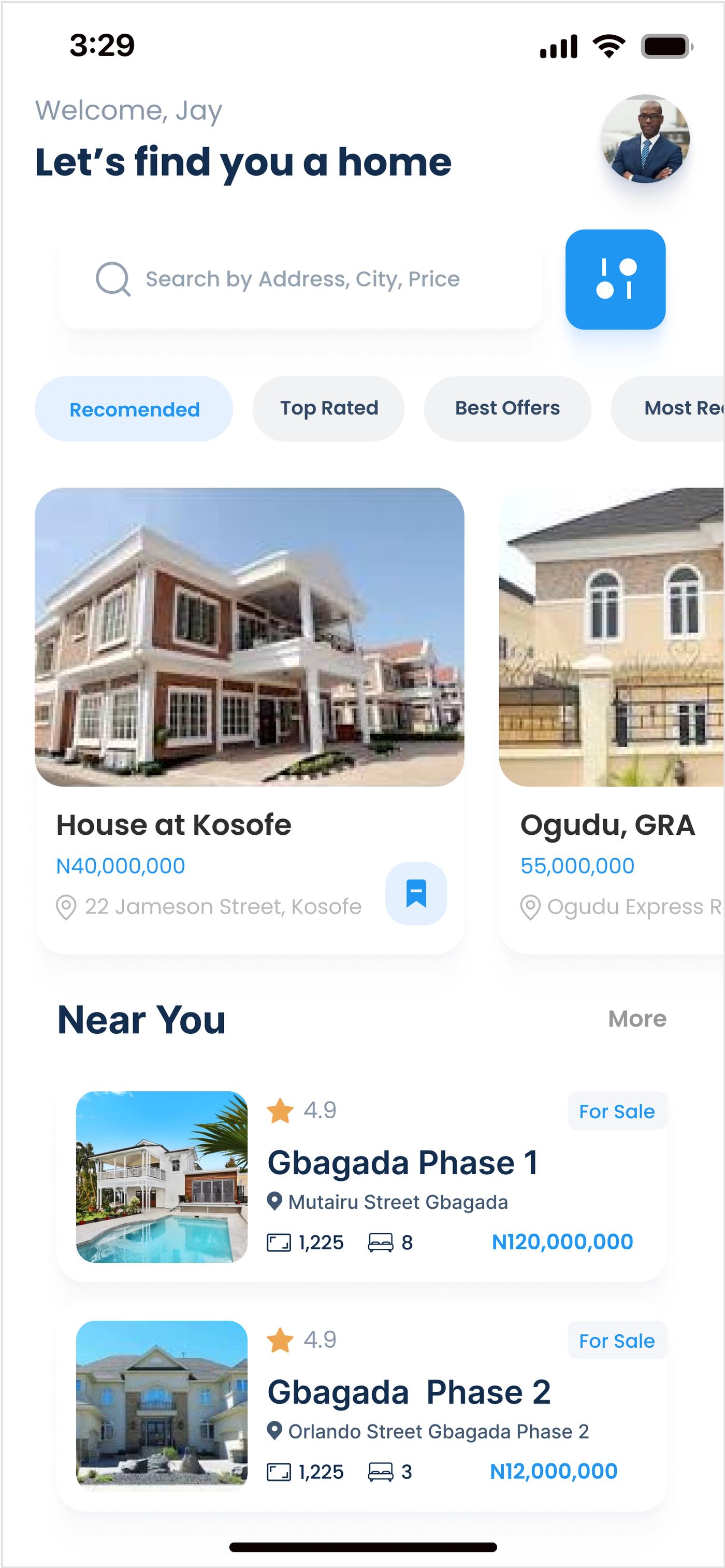 RentEasy buyer browsing experience