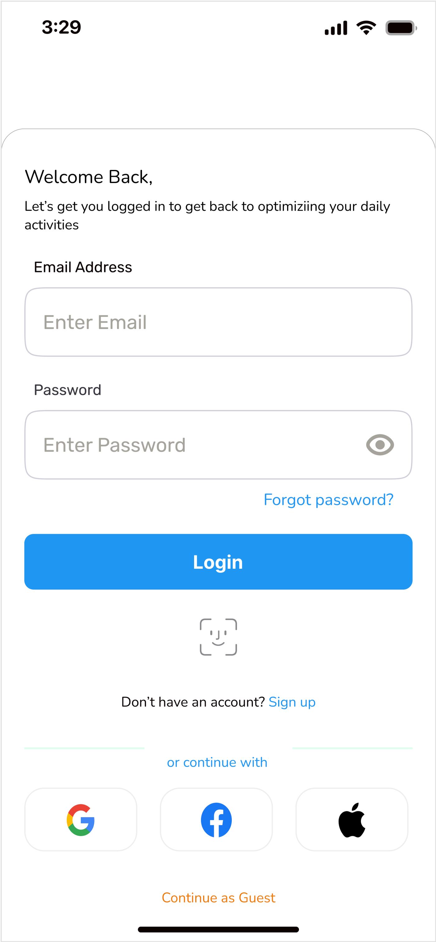 RentEasy sign in
